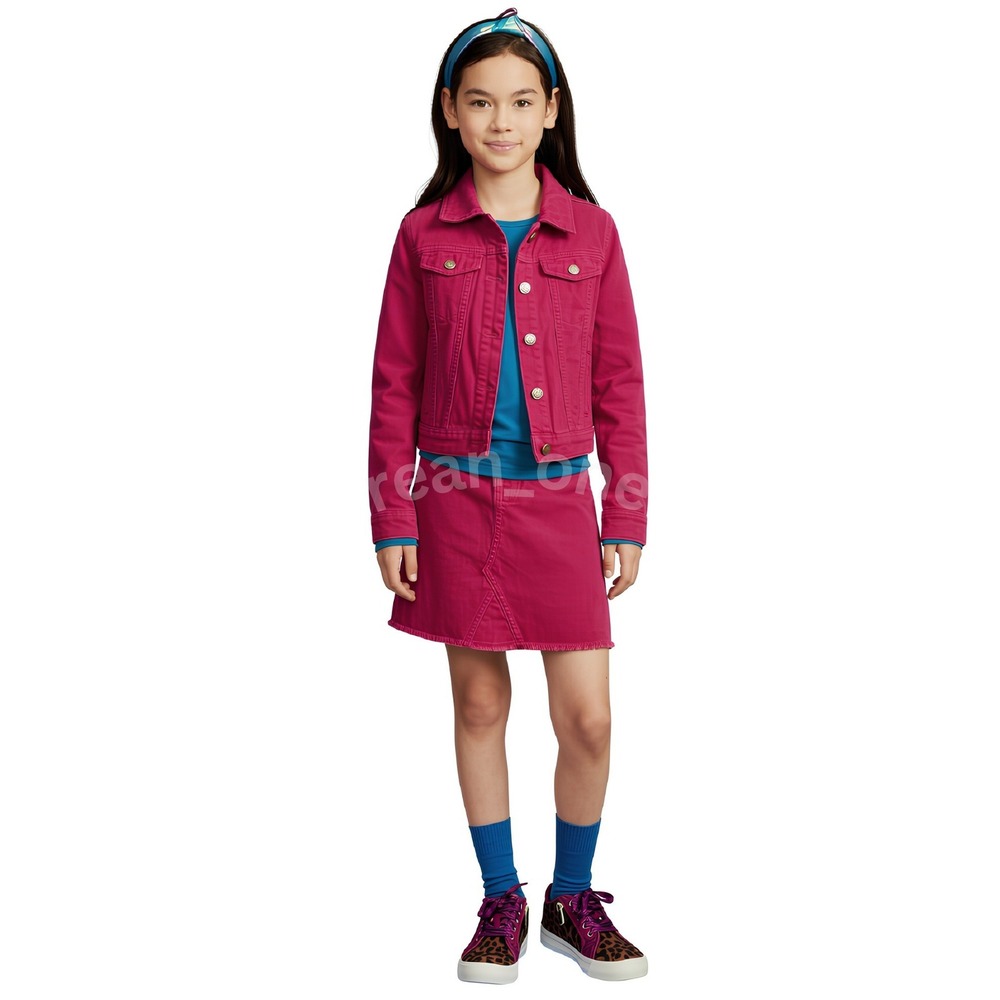 Kidpik Girls Festival Fuchsia Long Sleeve Classic Corduroy Jacket Size L (12)